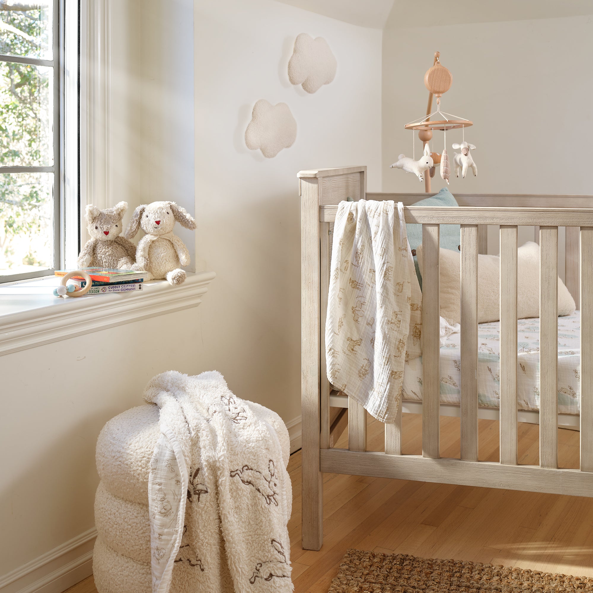 Signature Organic Bunny Coverlet Baby Blanket by Lambs & Ivy