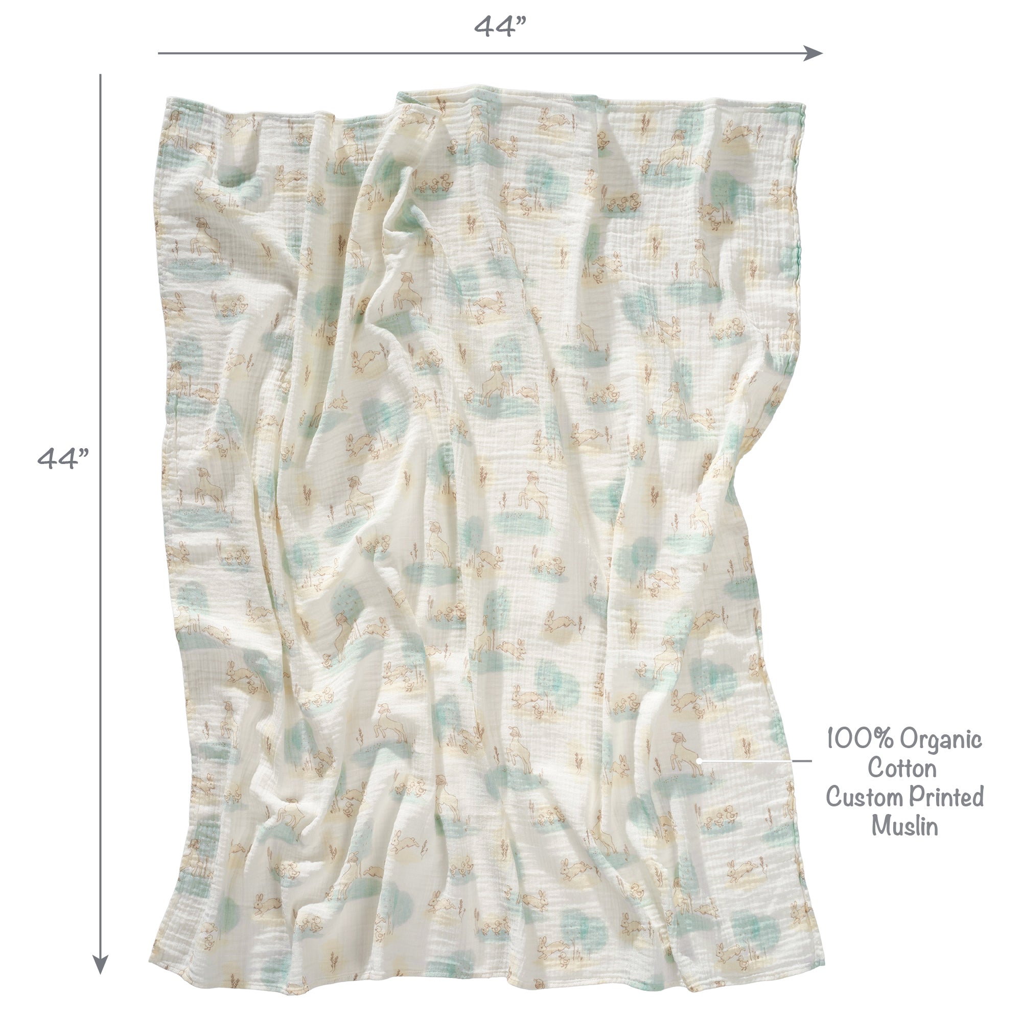Signature Organic Celestial/Meadow Swaddle Blankets by Lambs & Ivy