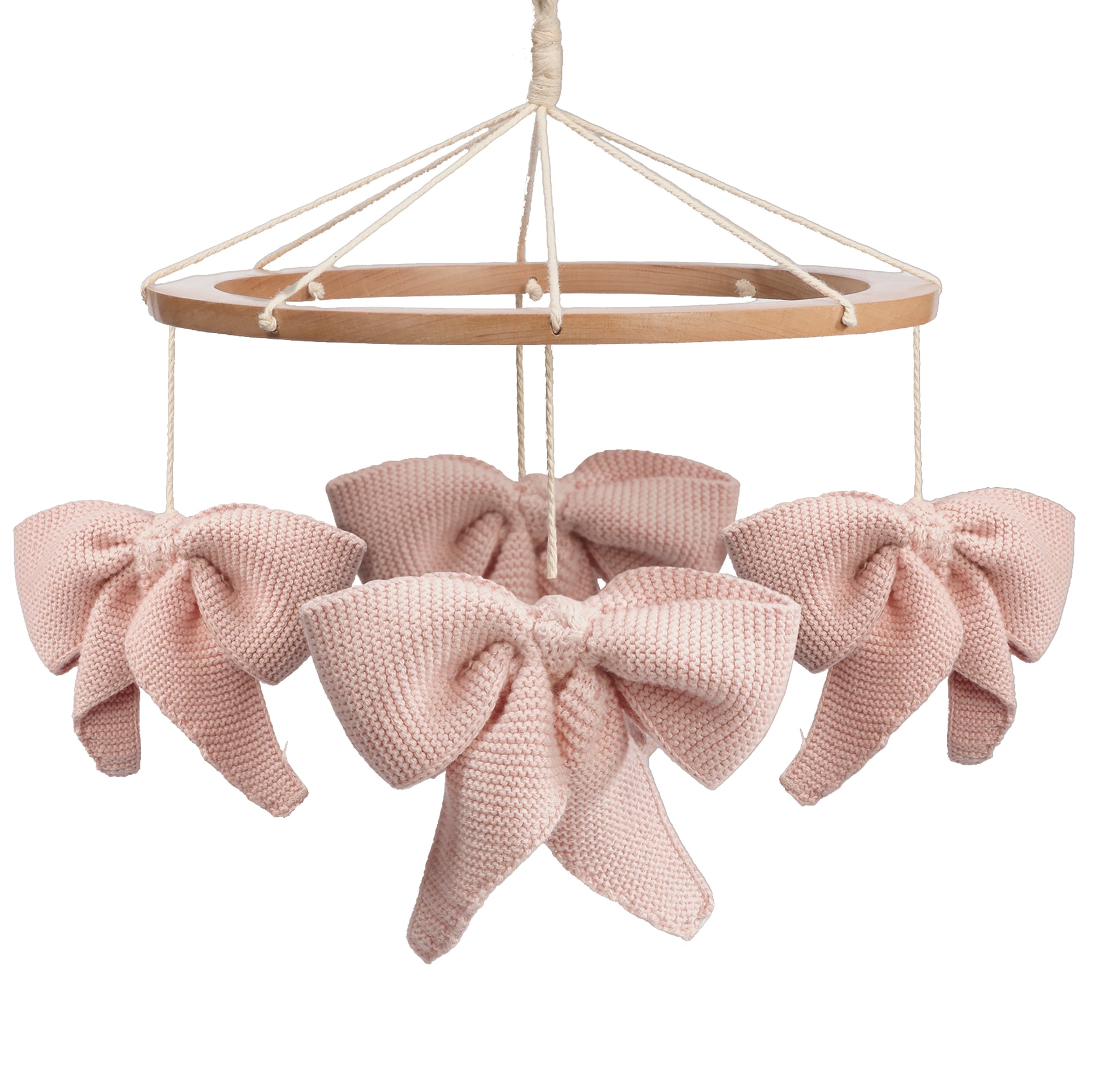 2-n-1 Organic Bow Musical Baby Crib Mobile by Lambs & Ivy