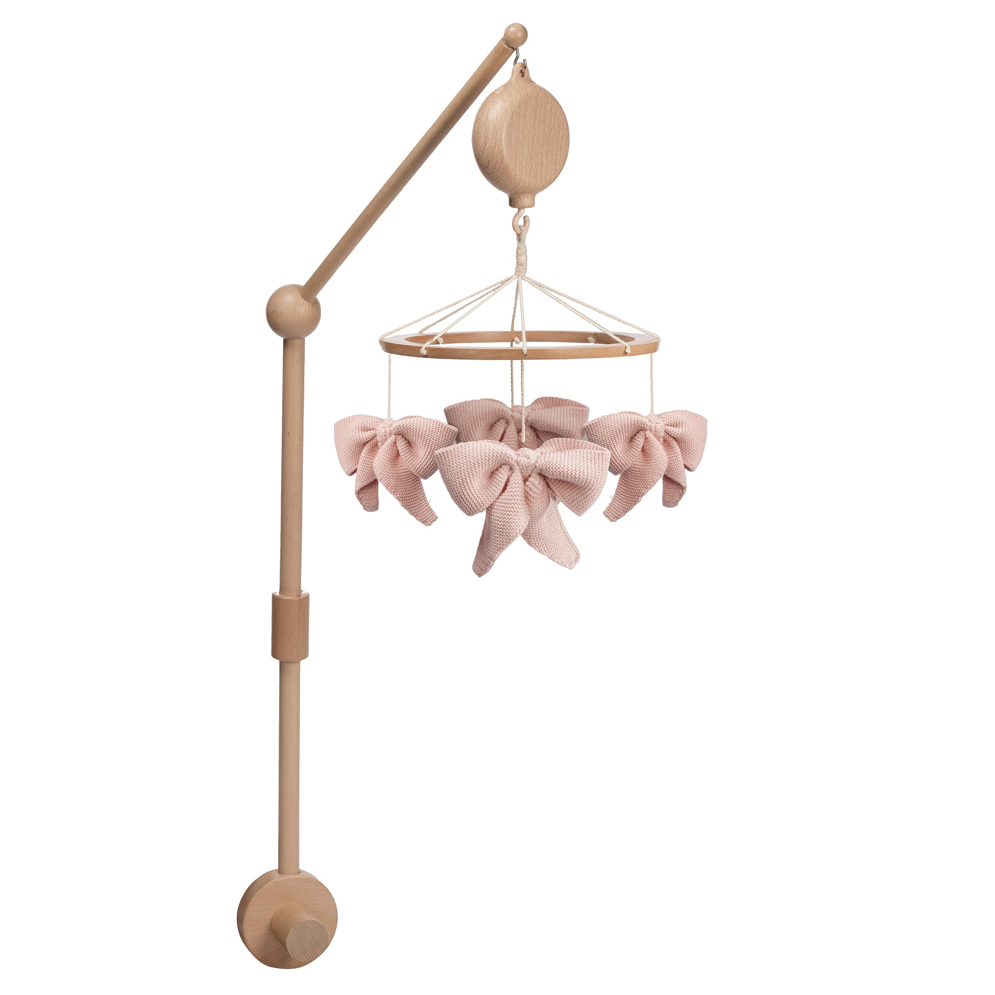 2-n-1 Organic Bow Musical Baby Crib Mobile by Lambs & Ivy