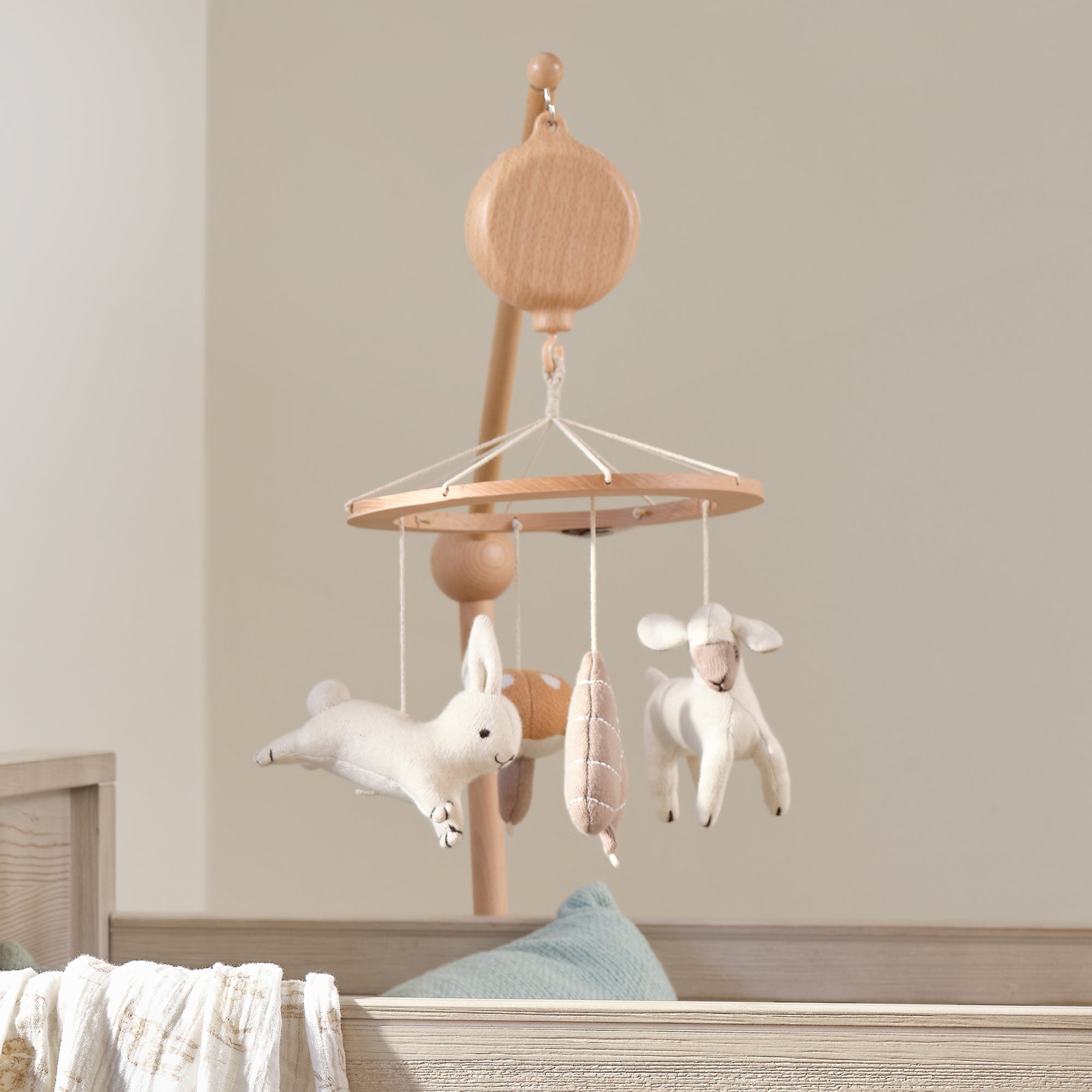 2-n-1 Organic Meadow Musical Baby Crib Mobile by Lambs & Ivy