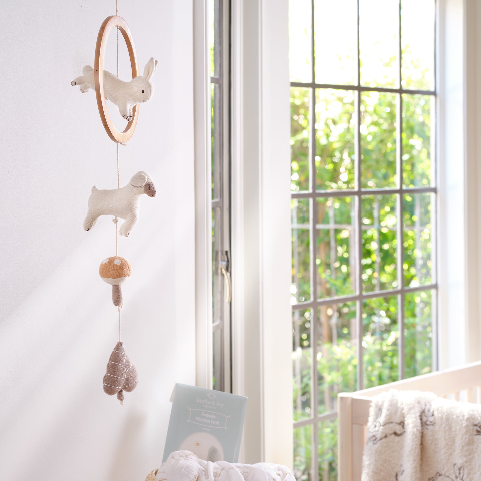 2-n-1 Organic Meadow Musical Baby Crib Mobile by Lambs & Ivy