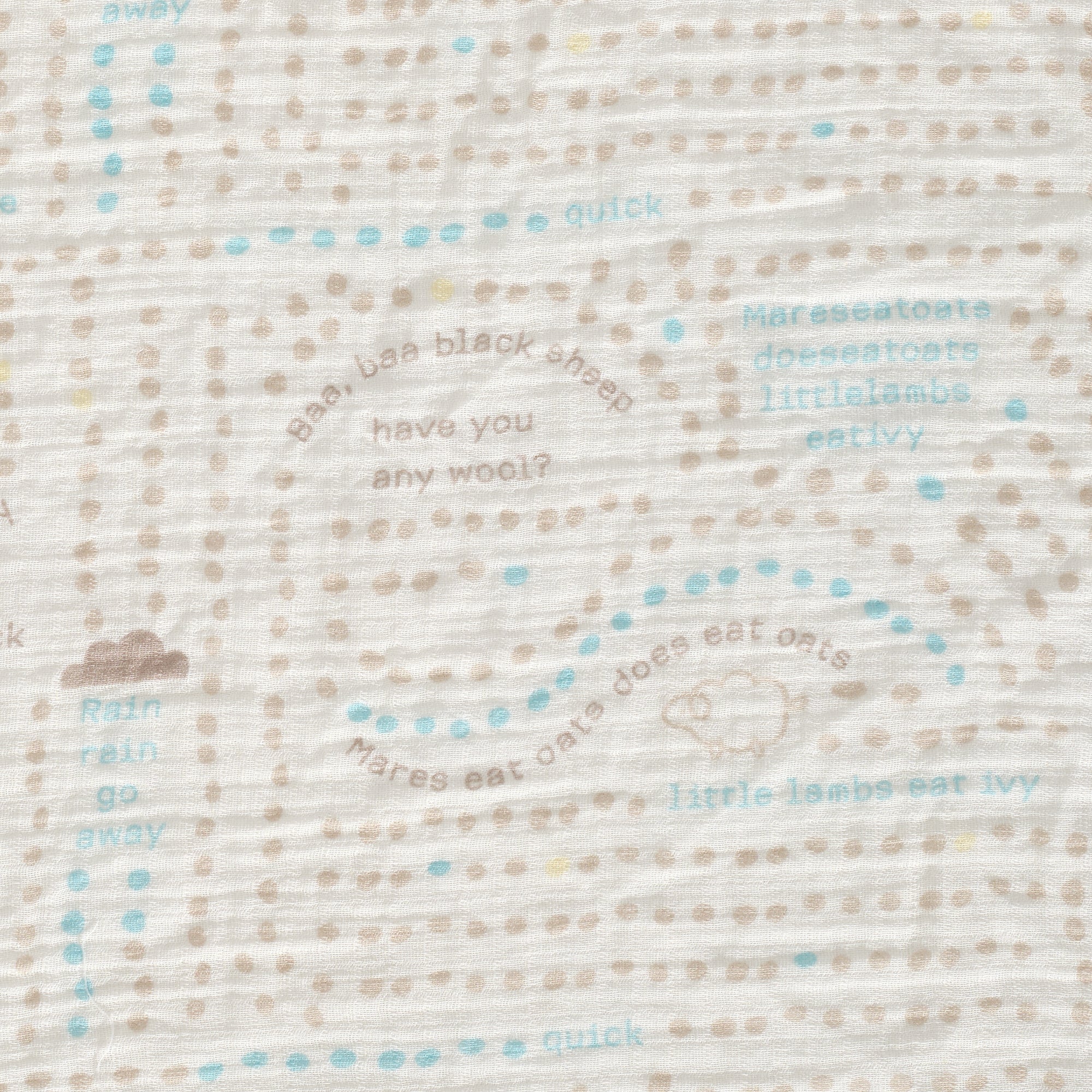 Organic Cotton Nursery Rhyme Fitted Crib Sheet by Lambs & Ivy