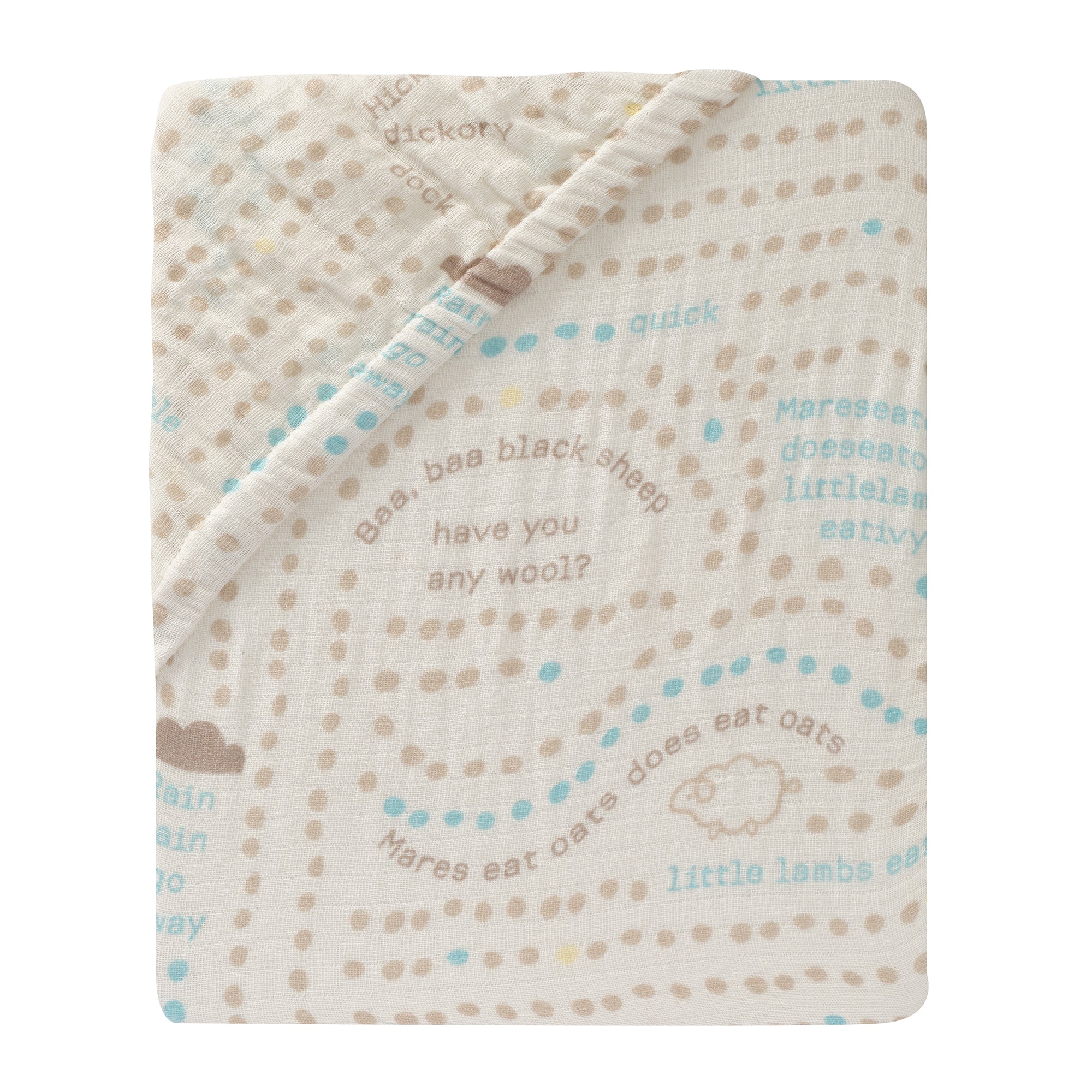Organic Cotton Nursery Rhyme Fitted Crib Sheet by Lambs & Ivy