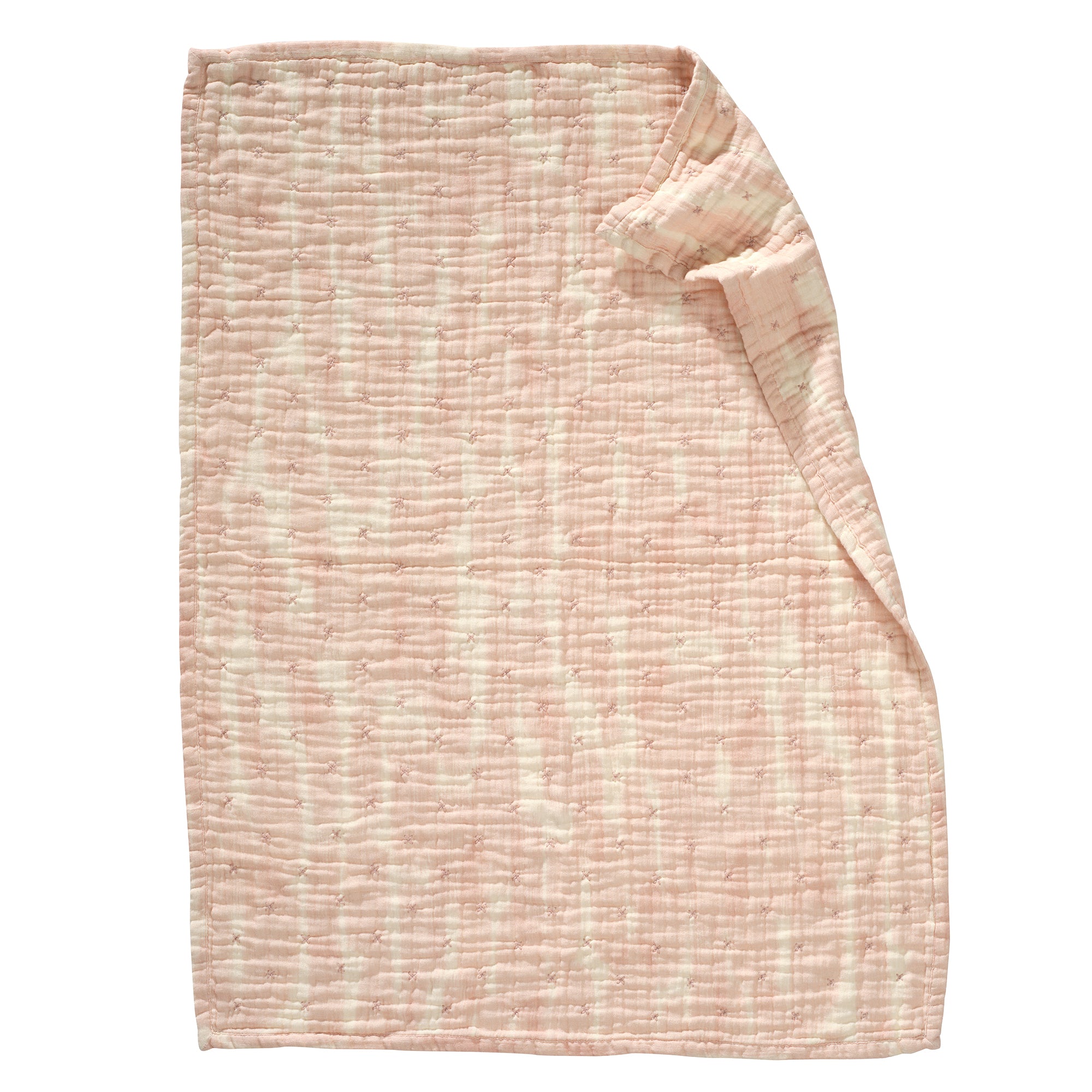Signature Organic Pink Brush Stroke Coverlet by Lambs & Ivy
