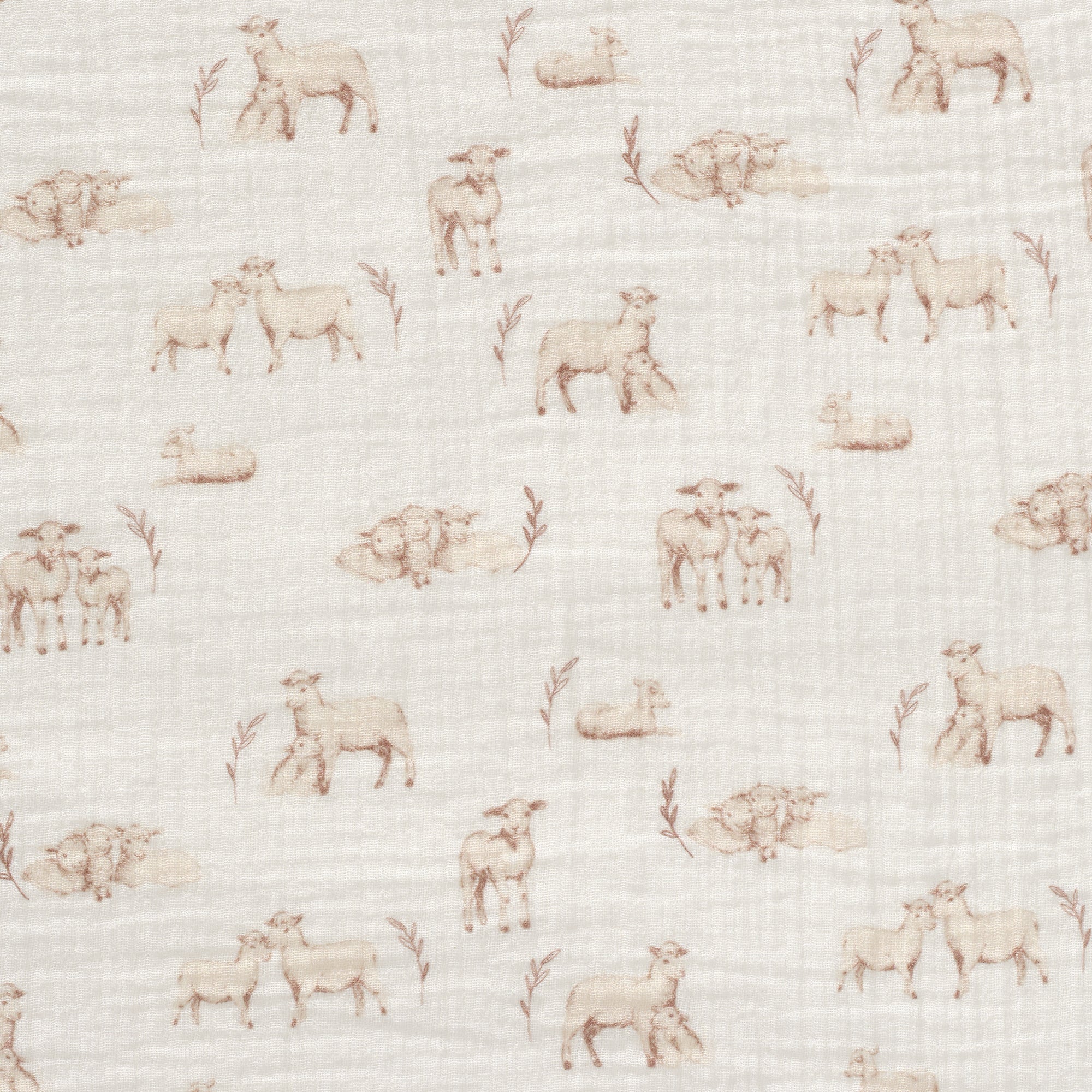 Signature Organic Cotton Lamb Fitted Crib Sheet by Lambs & Ivy