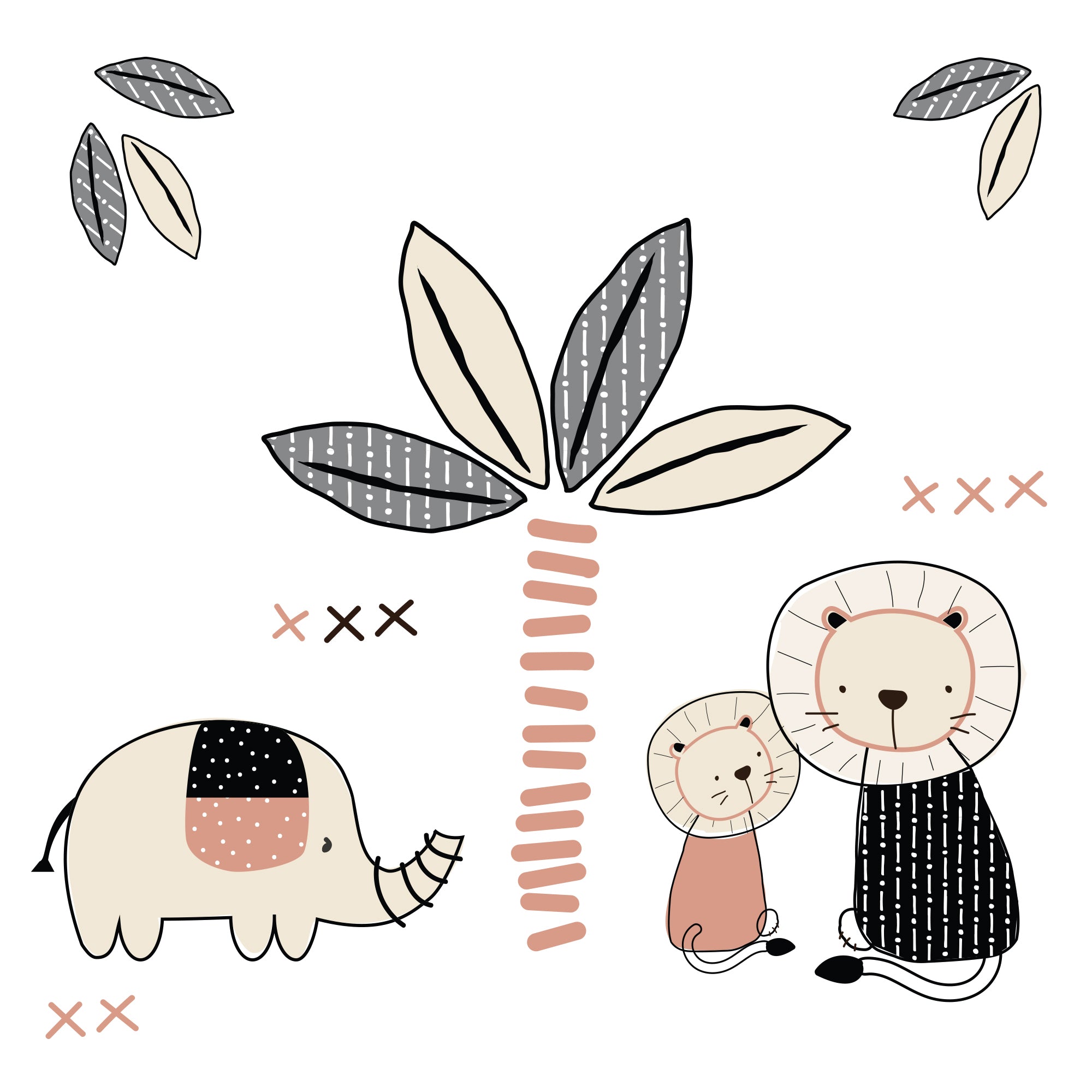 summer infant monkey jungle 4 piece crib bedding set Patchwork Jungle Animals 4-Piece Nursery Baby Crib Bedding Set – Lambs & Ivy