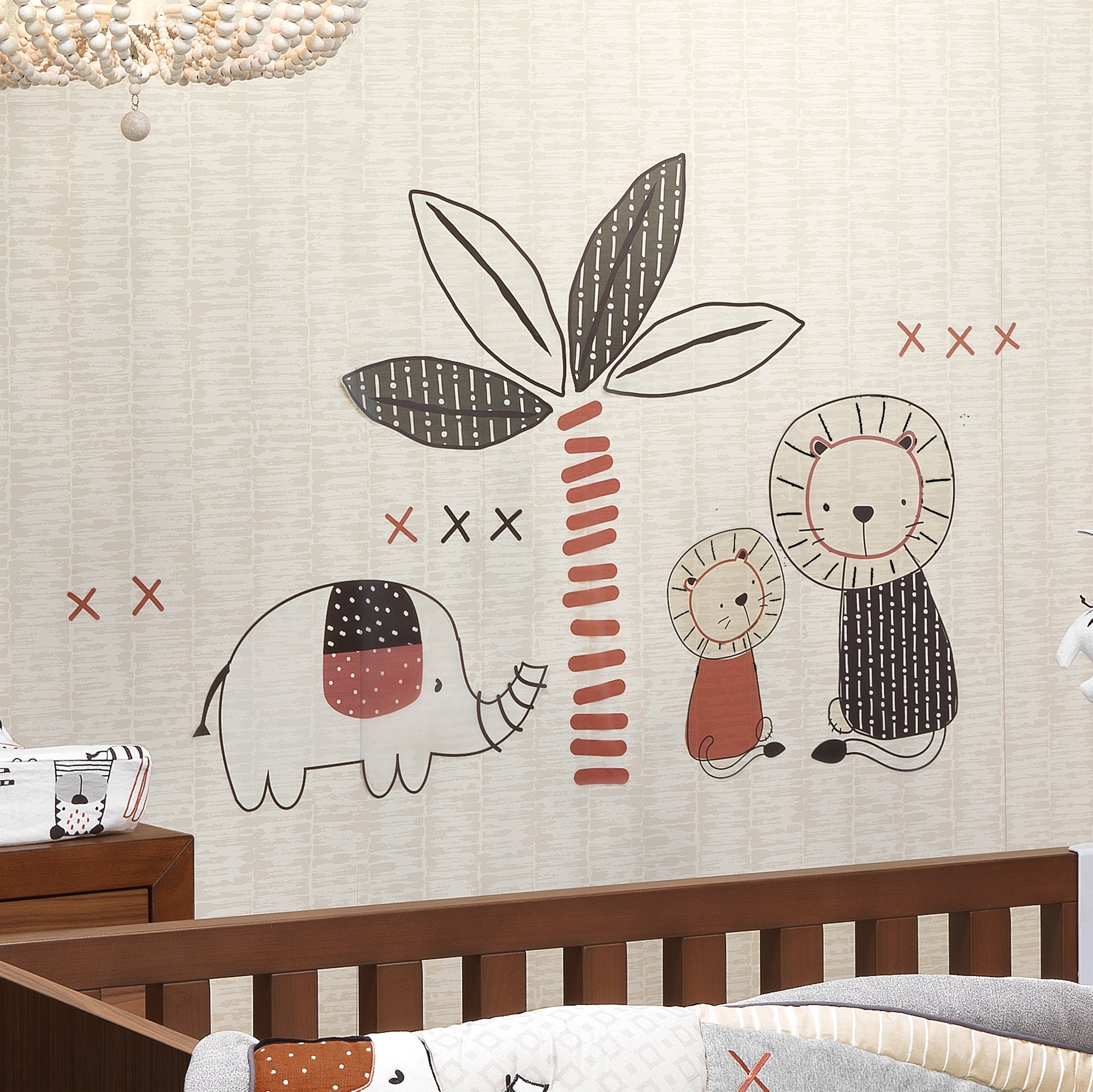 summer infant monkey jungle 4 piece crib bedding set Patchwork Jungle Animals 4-Piece Nursery Baby Crib Bedding Set – Lambs & Ivy