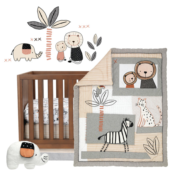 Patchwork Jungle 5-Piece Crib Bedding Set by Lambs & Ivy