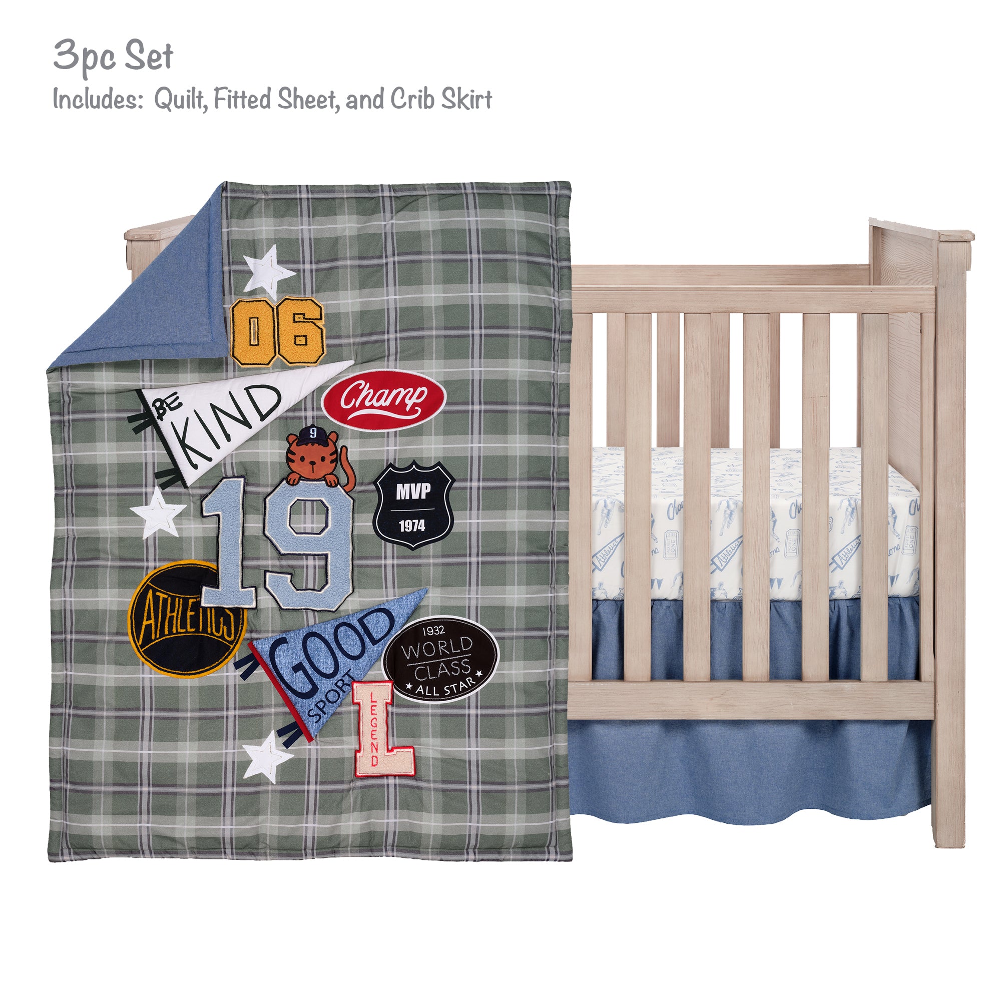 Pep Rally 3-Piece Crib Bedding Set by Lambs & Ivy