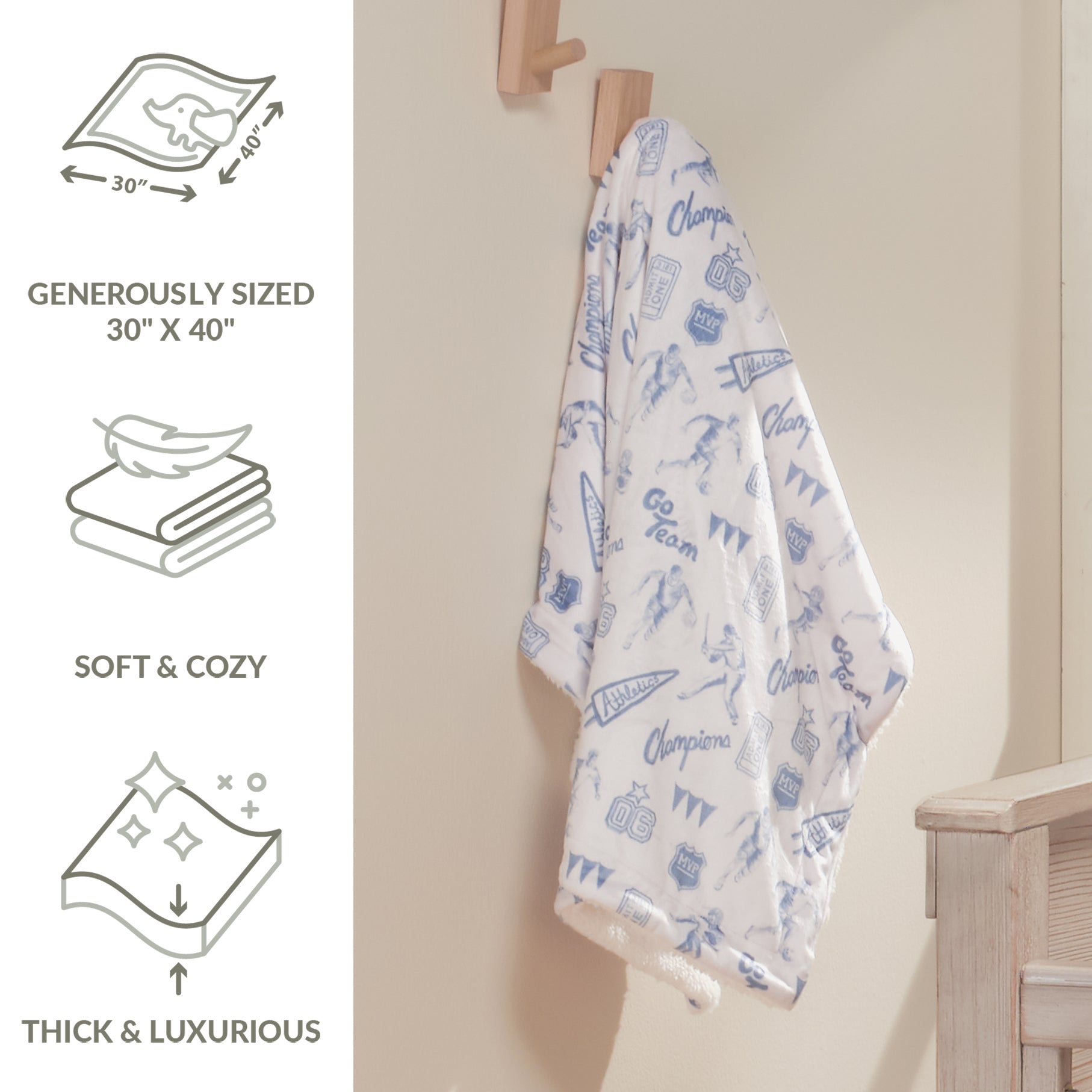 Pep Rally Baby Blanket by Lambs & Ivy
