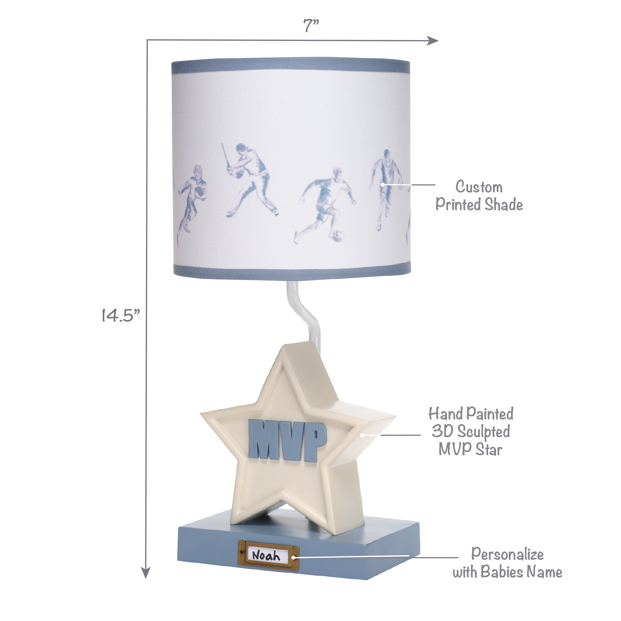 Pep Rally Lamp with Shade by Lambs & Ivy