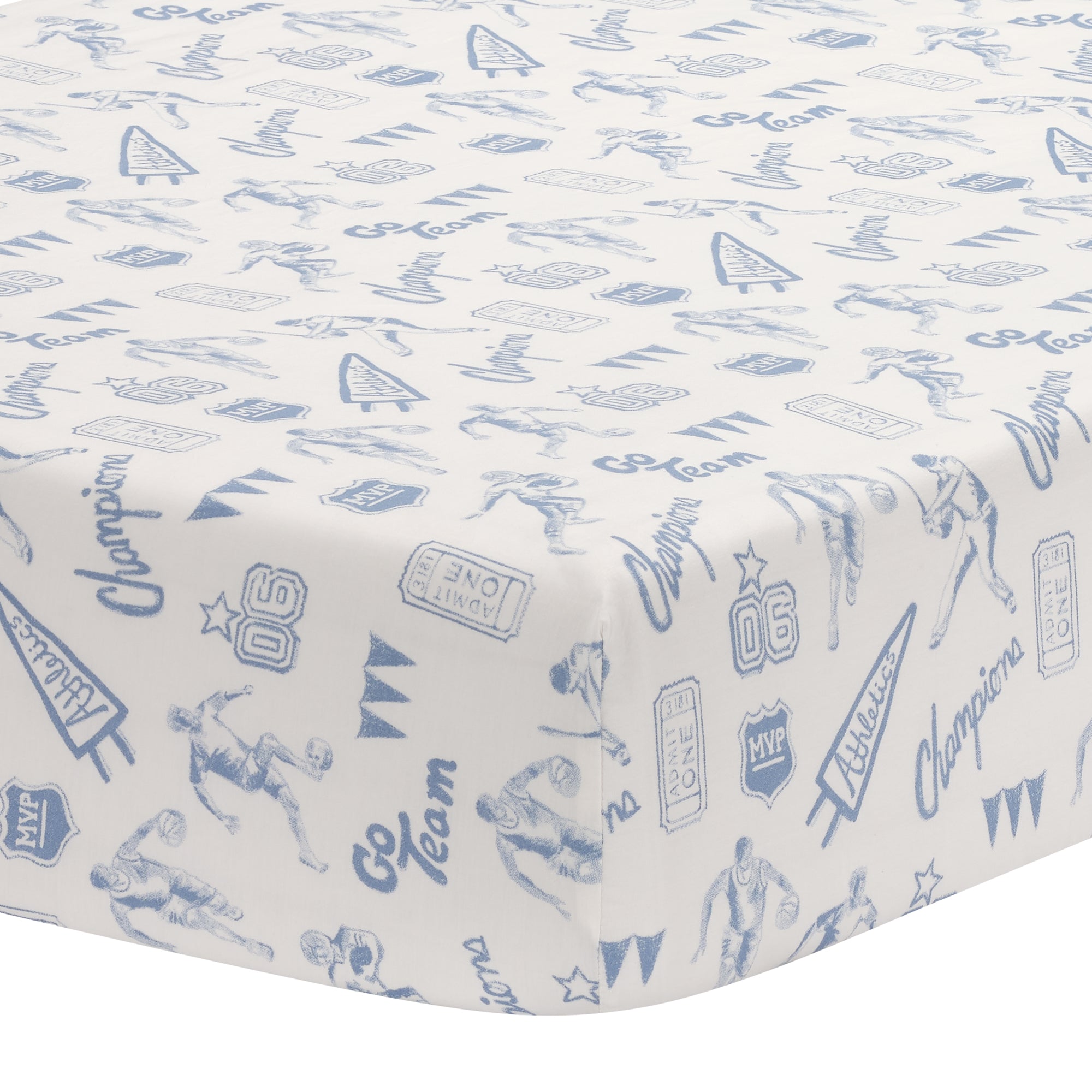 Pep Rally Cotton Fitted Crib Sheet by Lambs & Ivy