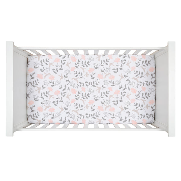 Petals Cotton Fitted Crib Sheet by Lambs & Ivy