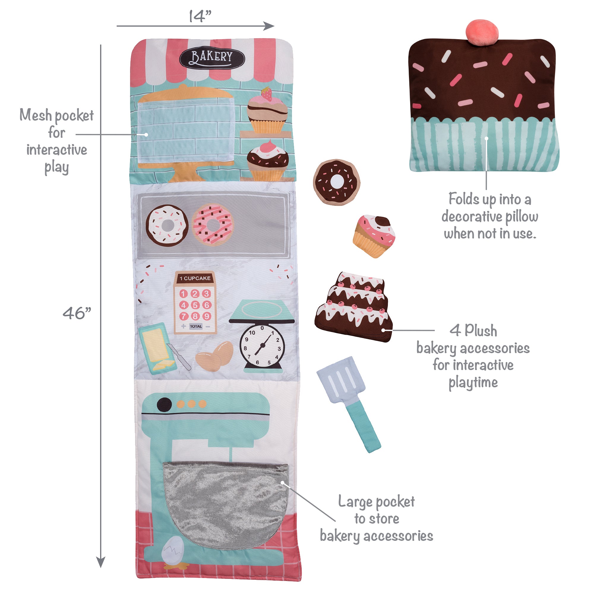 Interactive Bakery Pillow Play Set by Lambs & Ivy