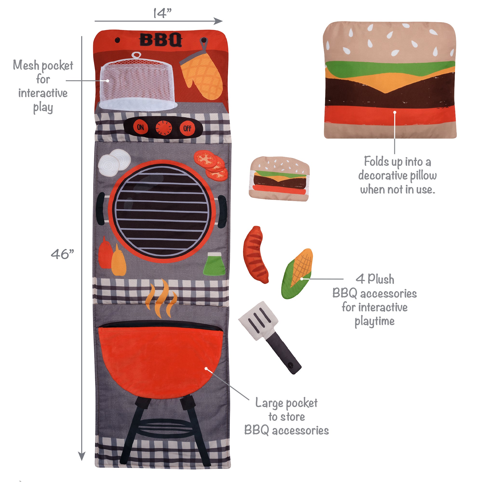 Interactive Barbecue Pillow Play Set by Lambs & Ivy