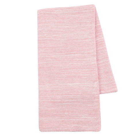 Signature Pink Knit Baby Blanket by Lambs & Ivy