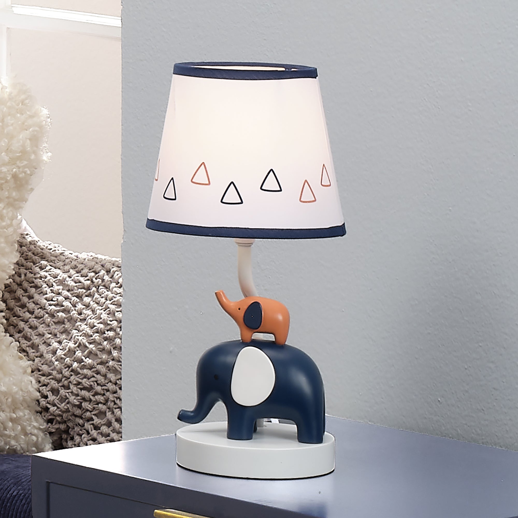Playful Elephant Lamp with Shade & Bulb by Lambs & Ivy