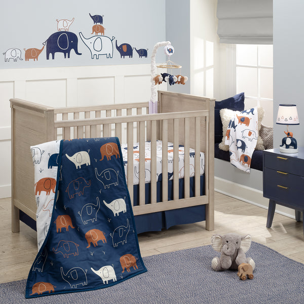 Playful Elephant 3-Piece Crib Bedding Set by Lambs & Ivy