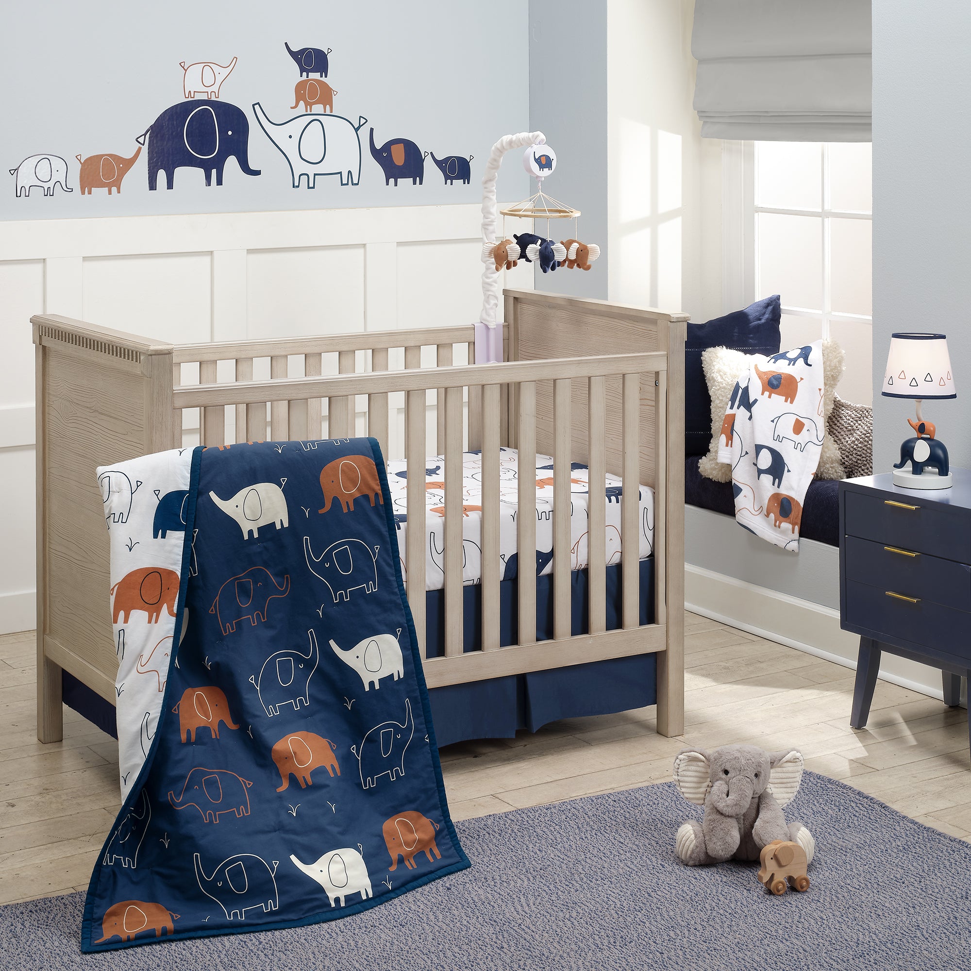Playful Elephant Musical Baby Crib Mobile by Lambs & Ivy