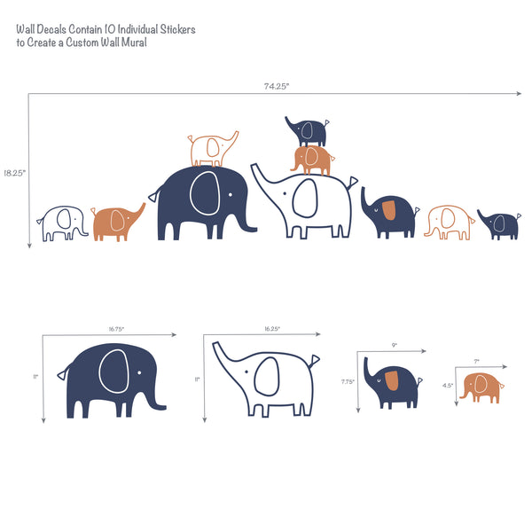 Playful Elephant Wall Decals by Lambs & Ivy