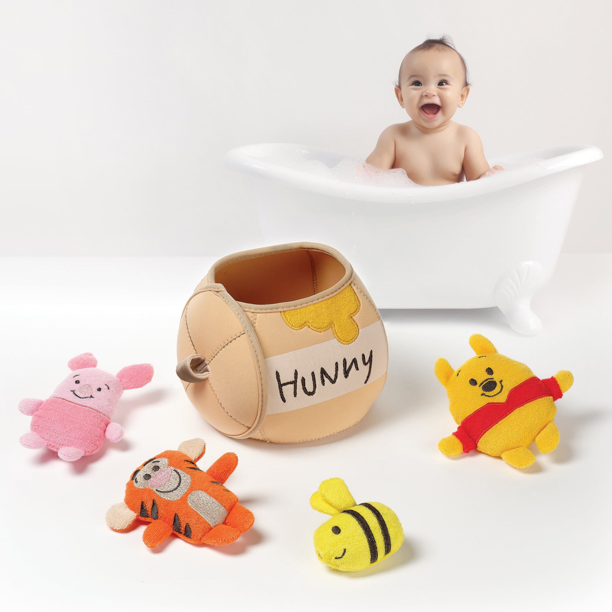 Disney Baby Winnie the Pooh Honey Pot Terry/Neoprene Bath Toy Set