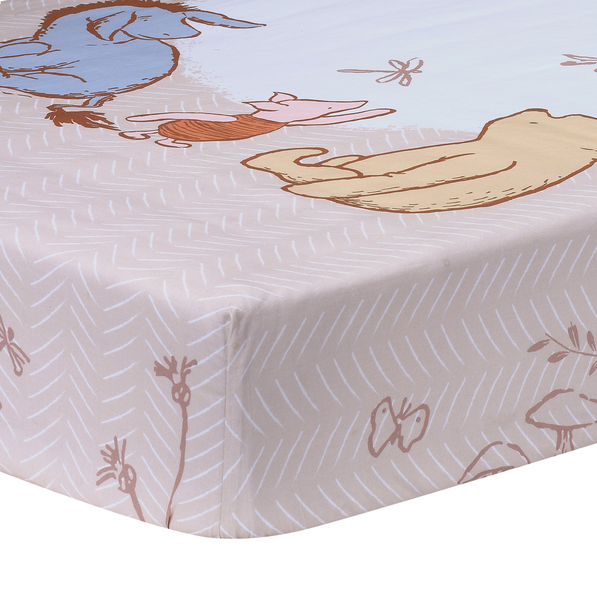Pooh Bear & Pals Cotton Fitted Crib Sheet by Lambs & Ivy