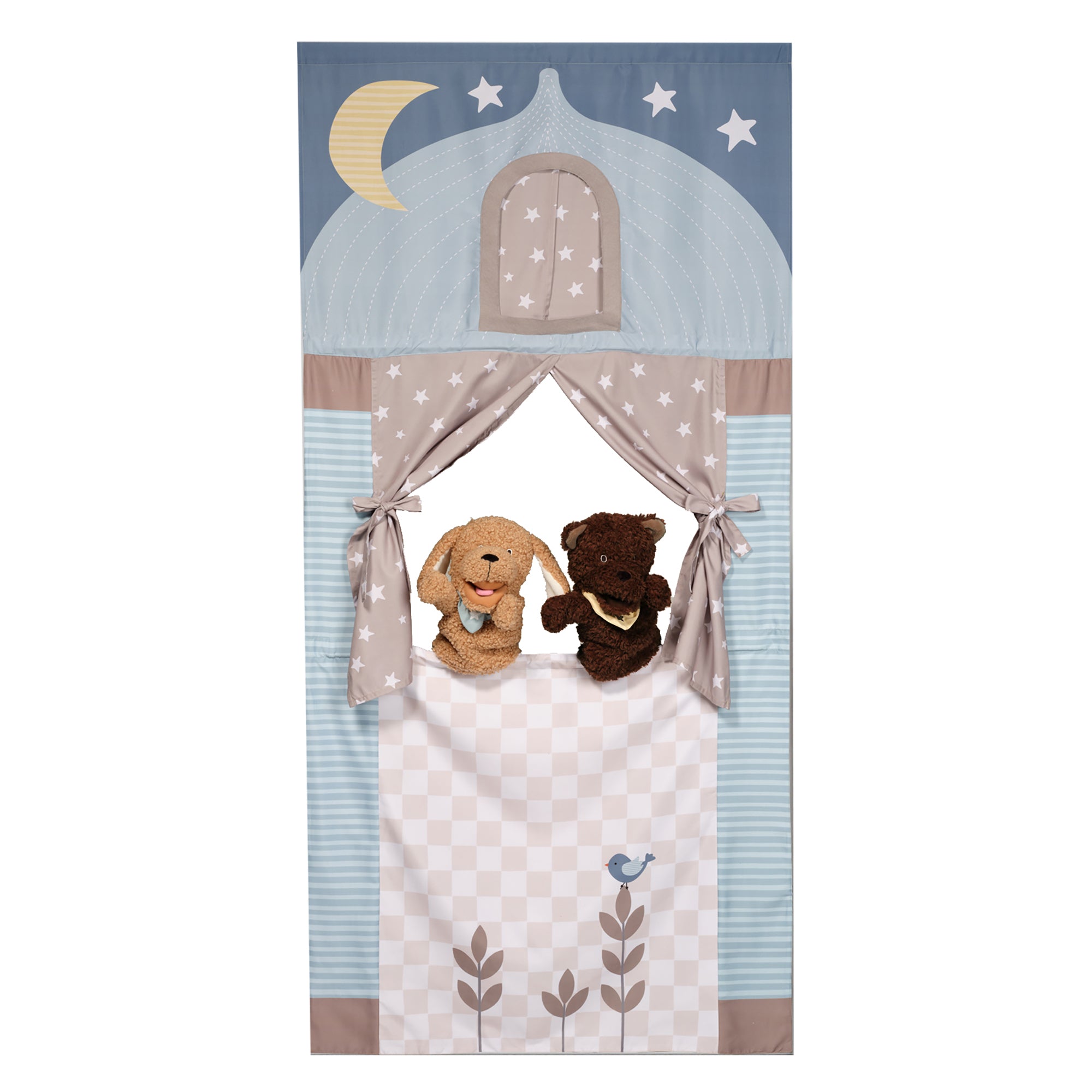 Doorway Puppet Theater with 2 Puppets by Lambs & Ivy