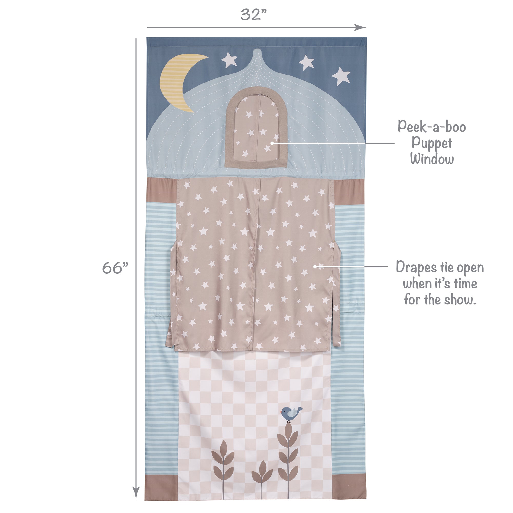 Doorway Puppet Theater with 2 Puppets by Lambs & Ivy