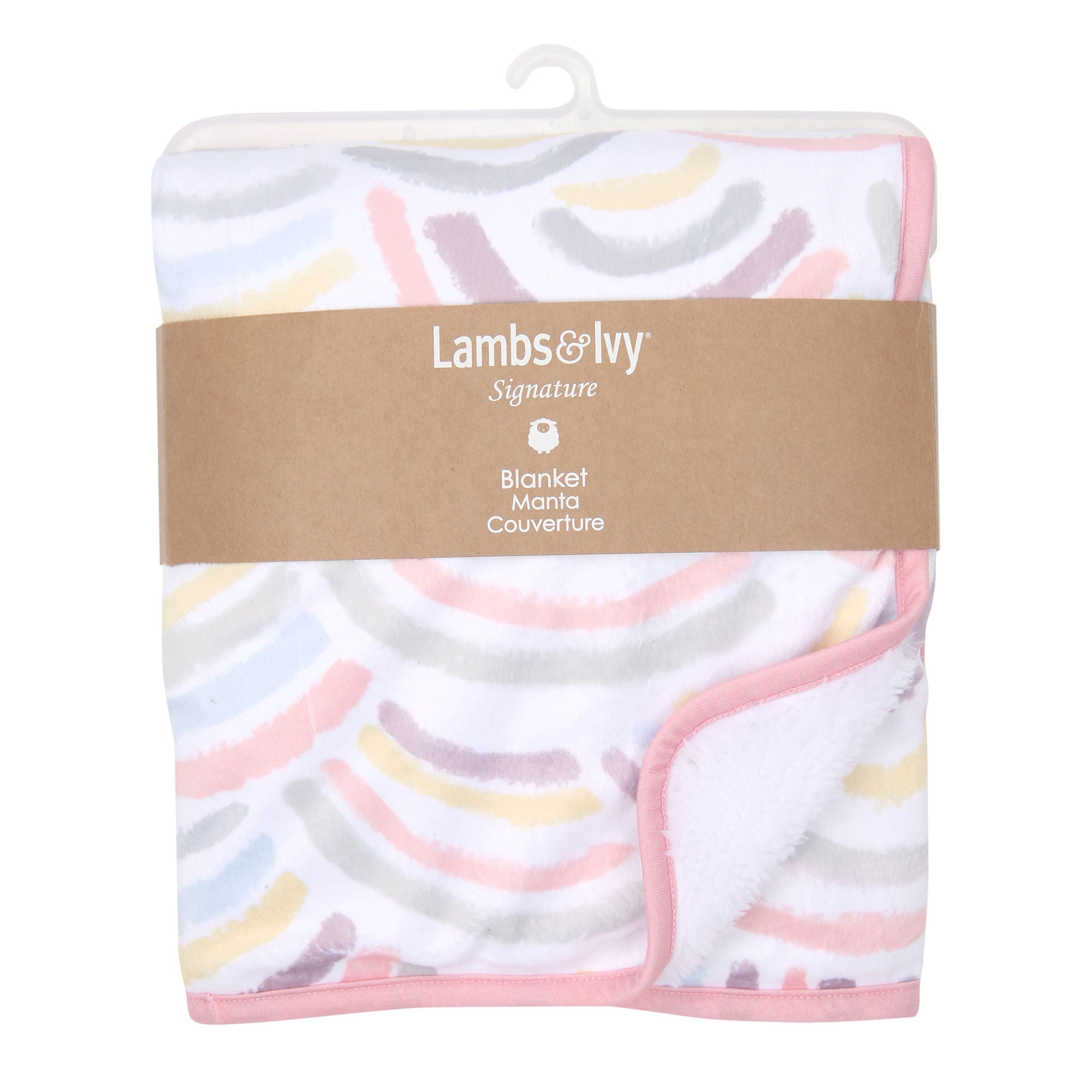Signature Rainbow Minky Baby Blanket by Lambs & Ivy
