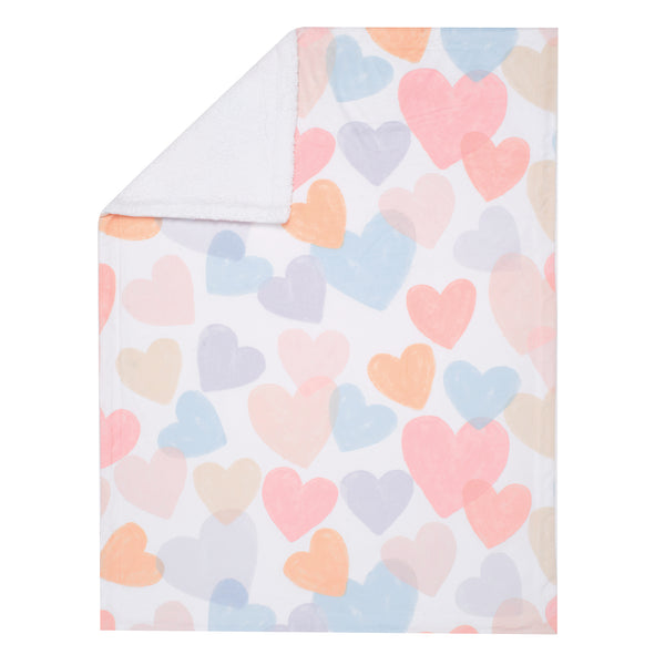 Rainbow Hearts Baby Blanket by Bedtime Originals