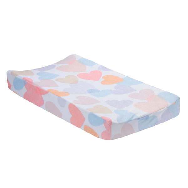 Rainbow Hearts Changing Pad Cover by Bedtime Originals