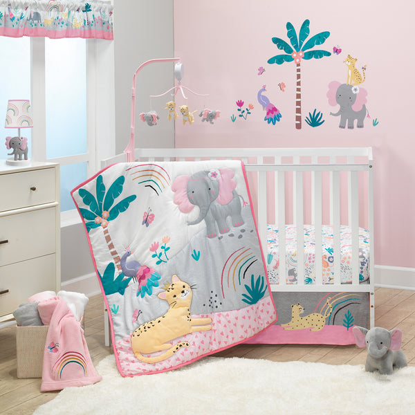 Rainbow Jungle 5-Piece Crib Bedding Set by Bedtime Originals