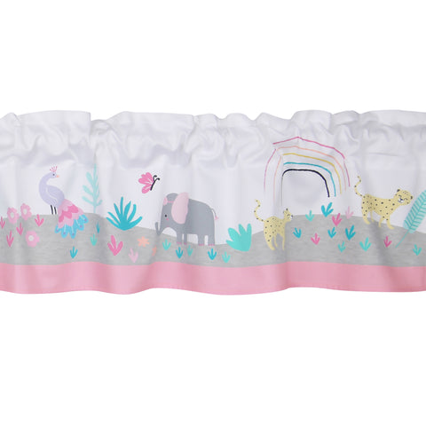 Rainbow Jungle Window Valance by Bedtime Originals