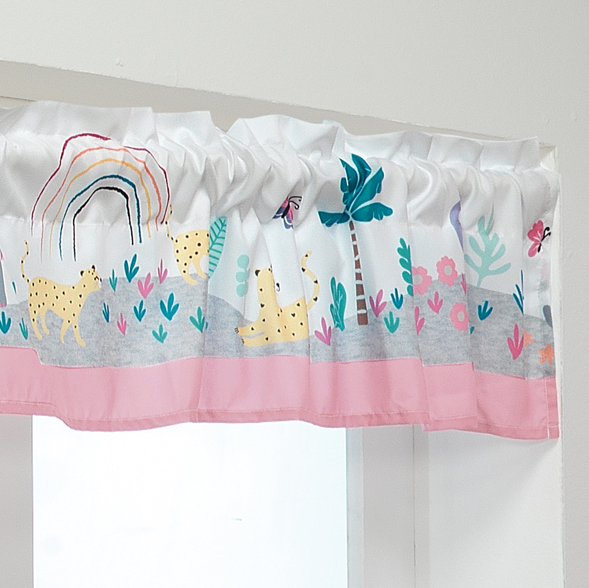 Rainbow Jungle Window Valance by Bedtime Originals