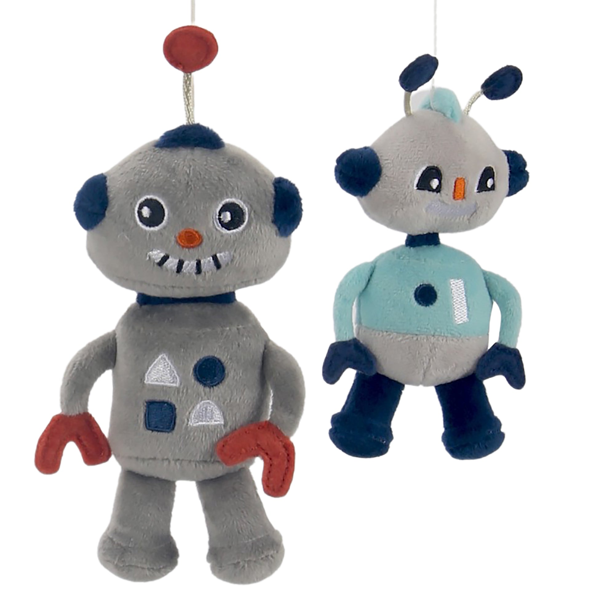 Robbie Robot Musical Baby Crib Mobile Soother Toy - Gray – Lambs & Ivy
