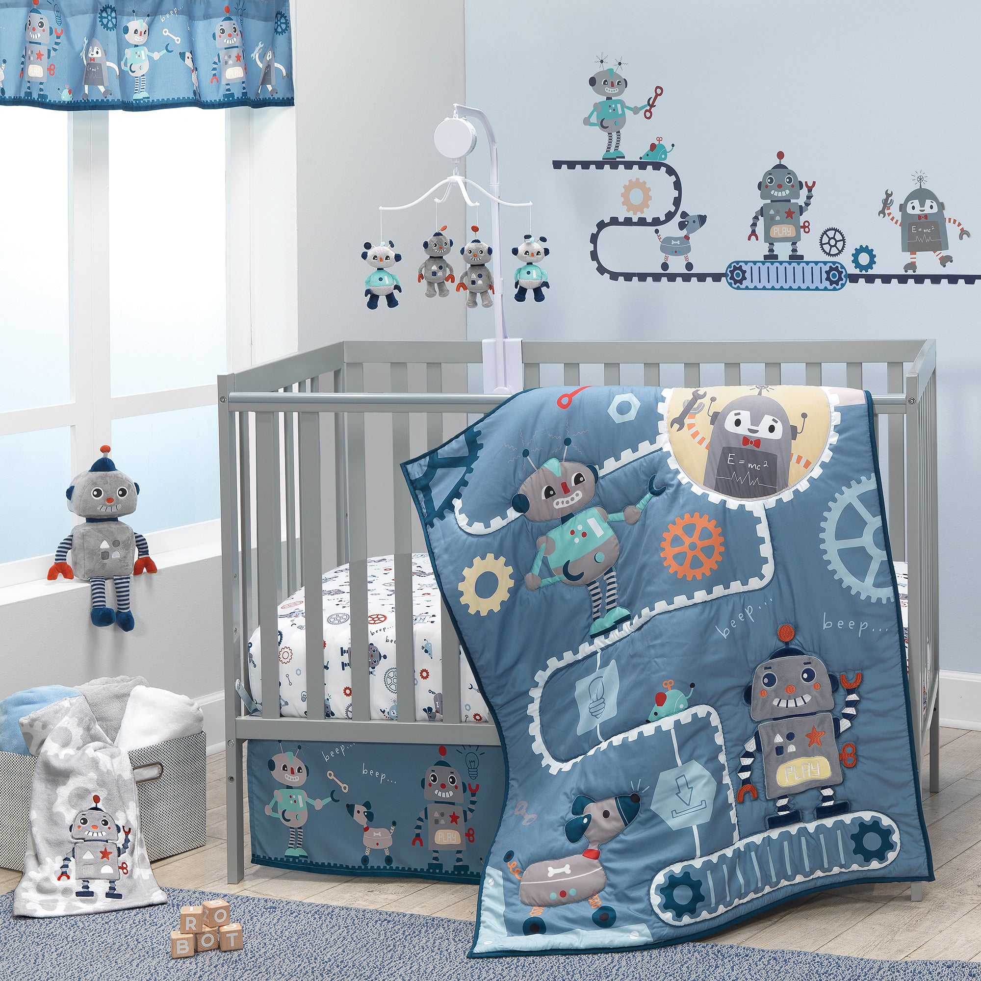 Little Robbie Worker 【希少】 Robbie Robot Musical Baby Crib Mobile Soother Toy - Gray – Lambs & Ivy