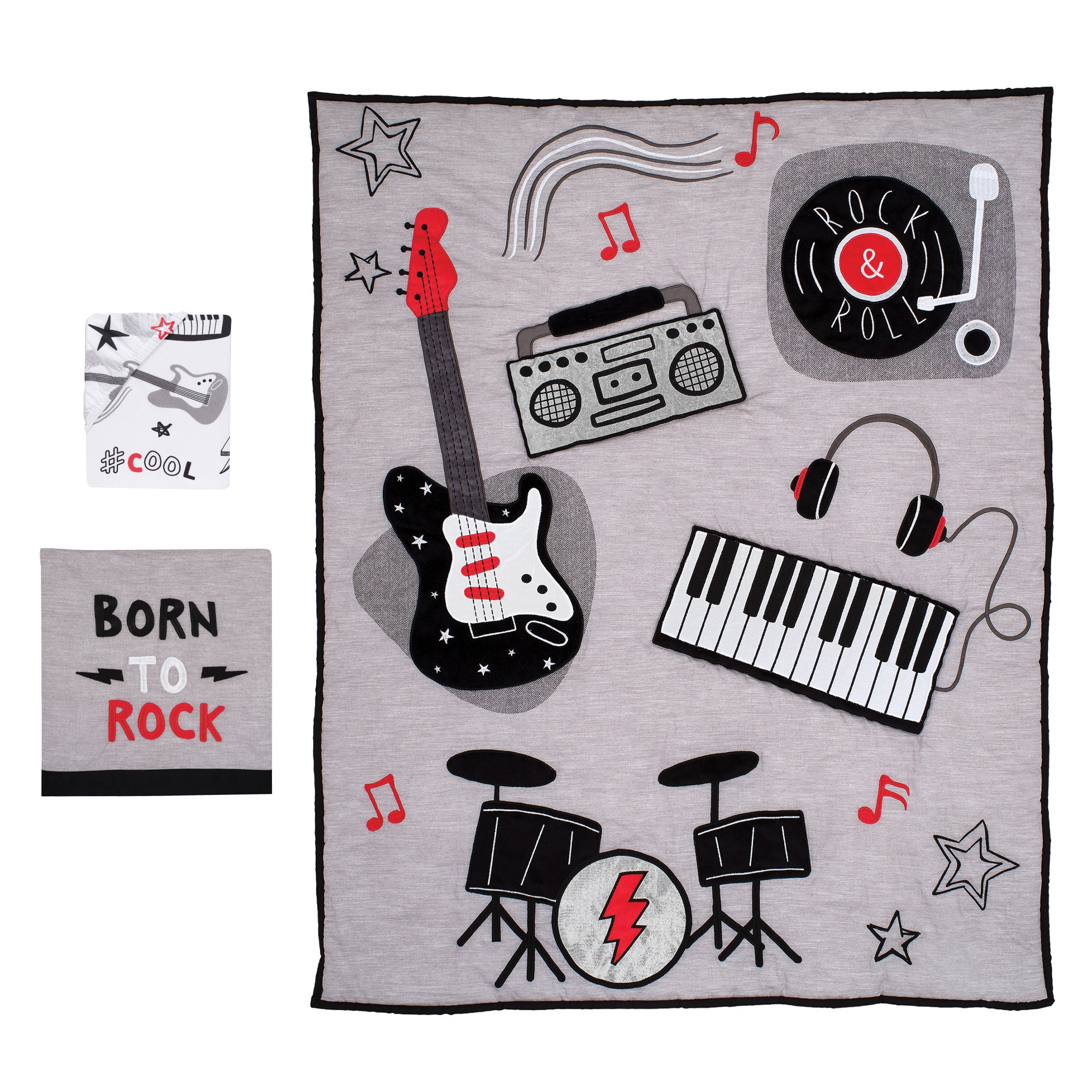Rock Star 3-Piece Crib Bedding Set by Lambs & Ivy