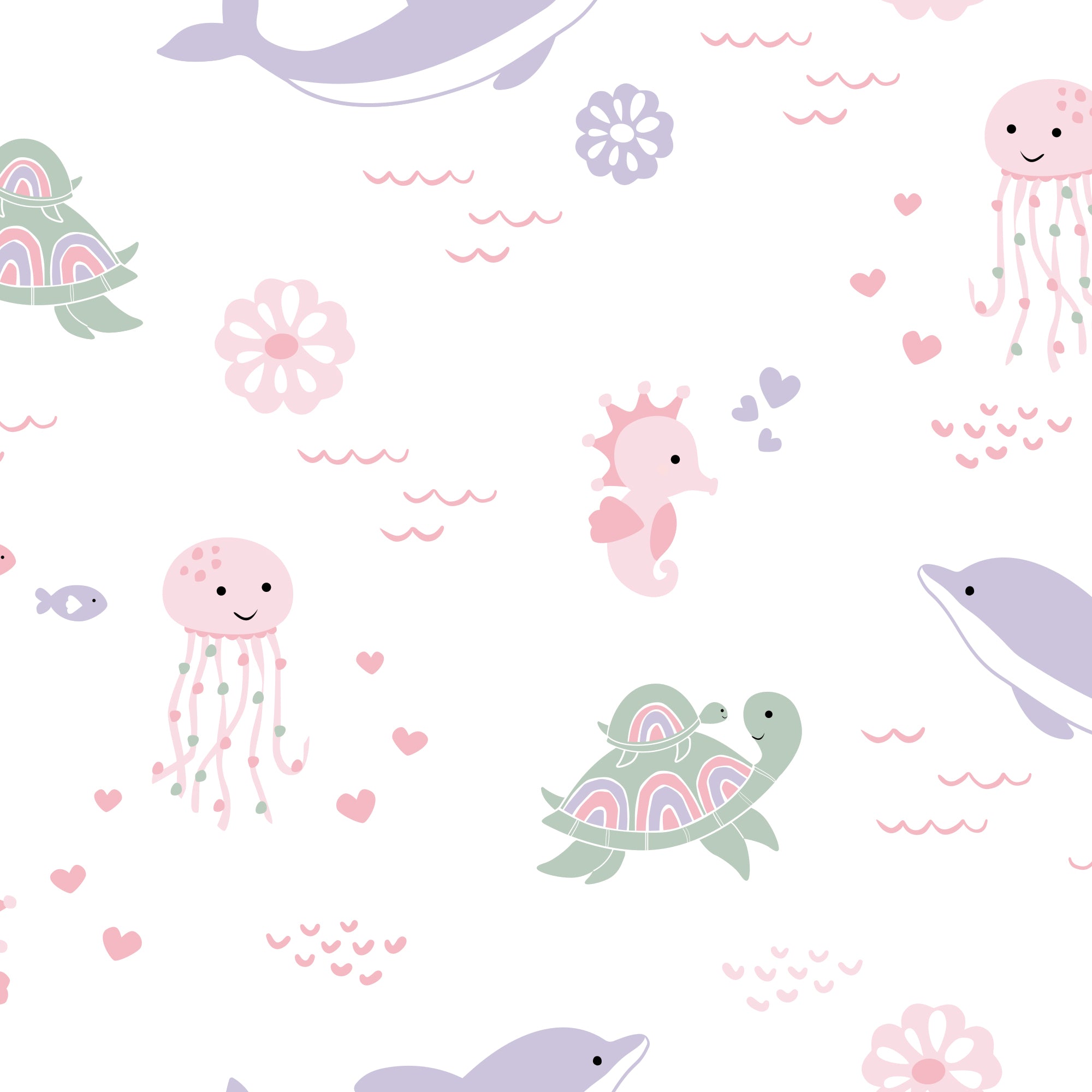 Sea Dreams Cotton Fitted Crib Sheet by Lambs & Ivy