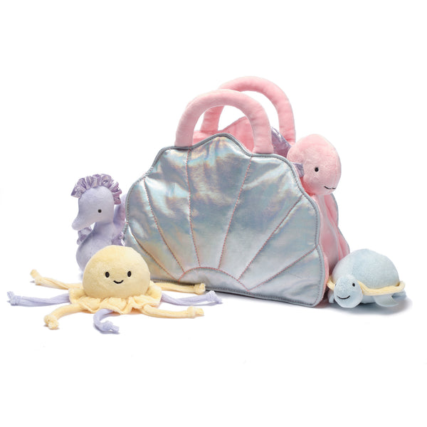 Sea Shell Plush Toy with Animals by Lambs & Ivy
