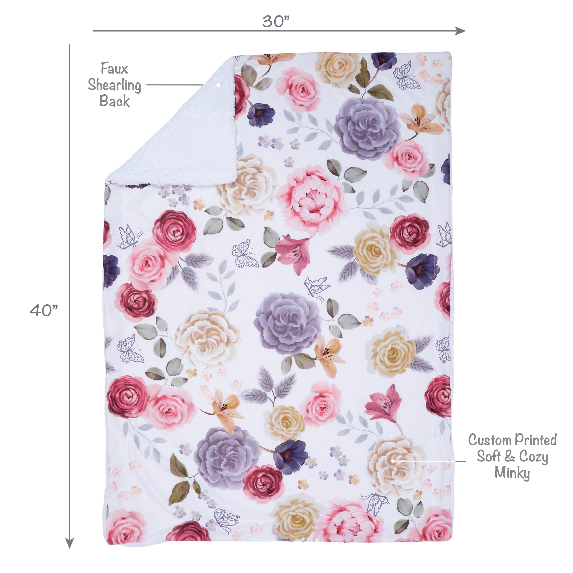 Next Floral Minky Blanket Dearly Beloved Floral Minky Blanket Made