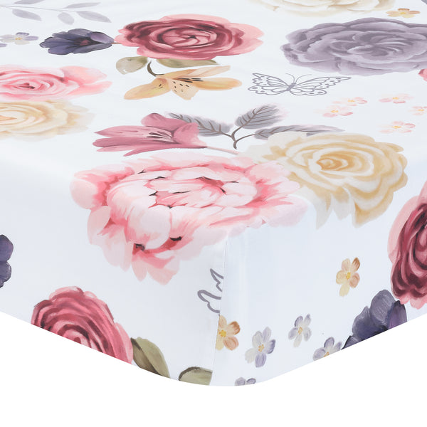 Secret Garden Cotton Fitted Crib Sheet by Lambs & Ivy