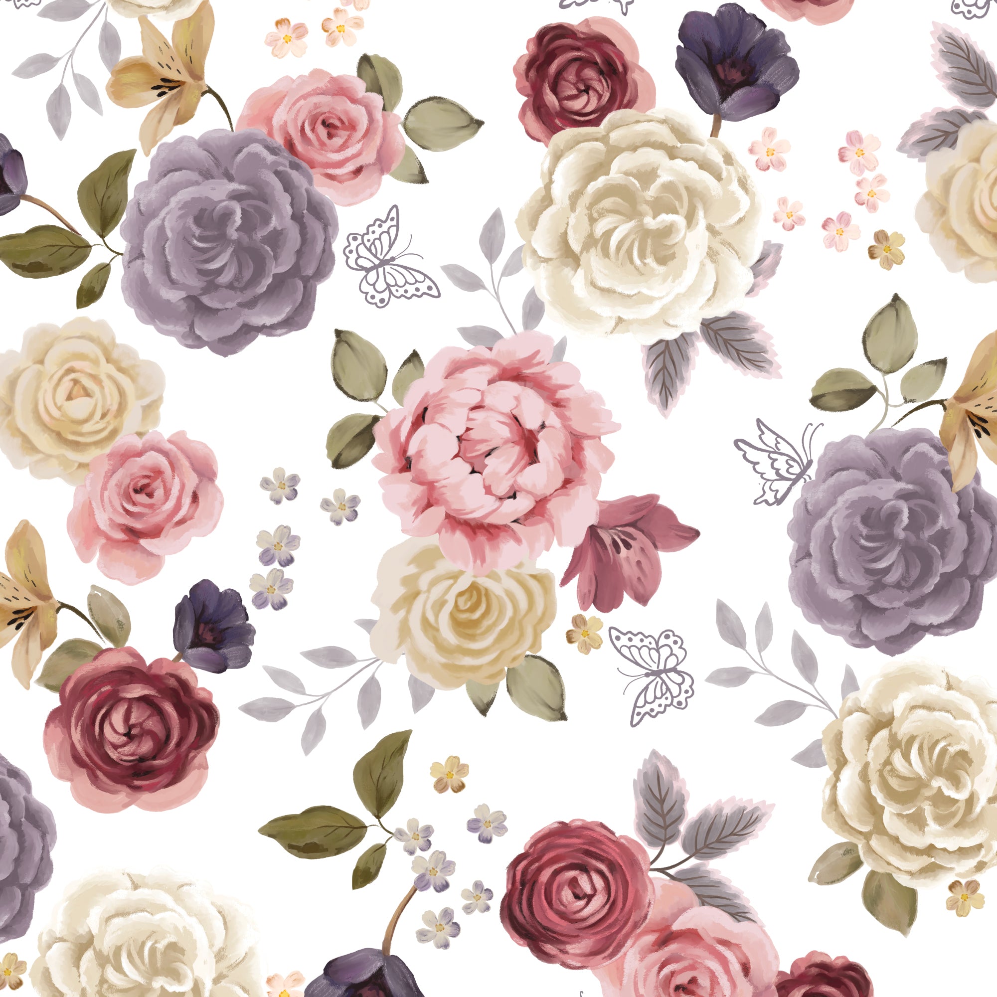 Secret Garden Cotton Fitted Crib Sheet by Lambs & Ivy