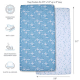 Airplane/Stars 2-Pack Fited Crib Sheet Set by Bedtime Originals