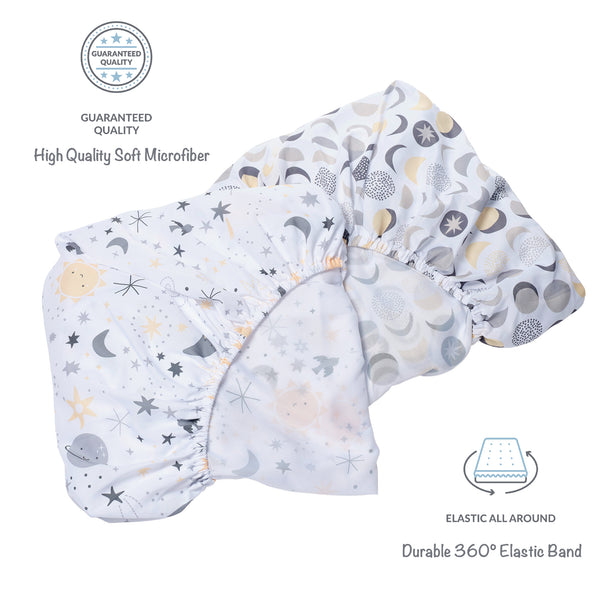 Celestial 2-Pack Fitted Crib Sheet Set by Bedtime Originals
