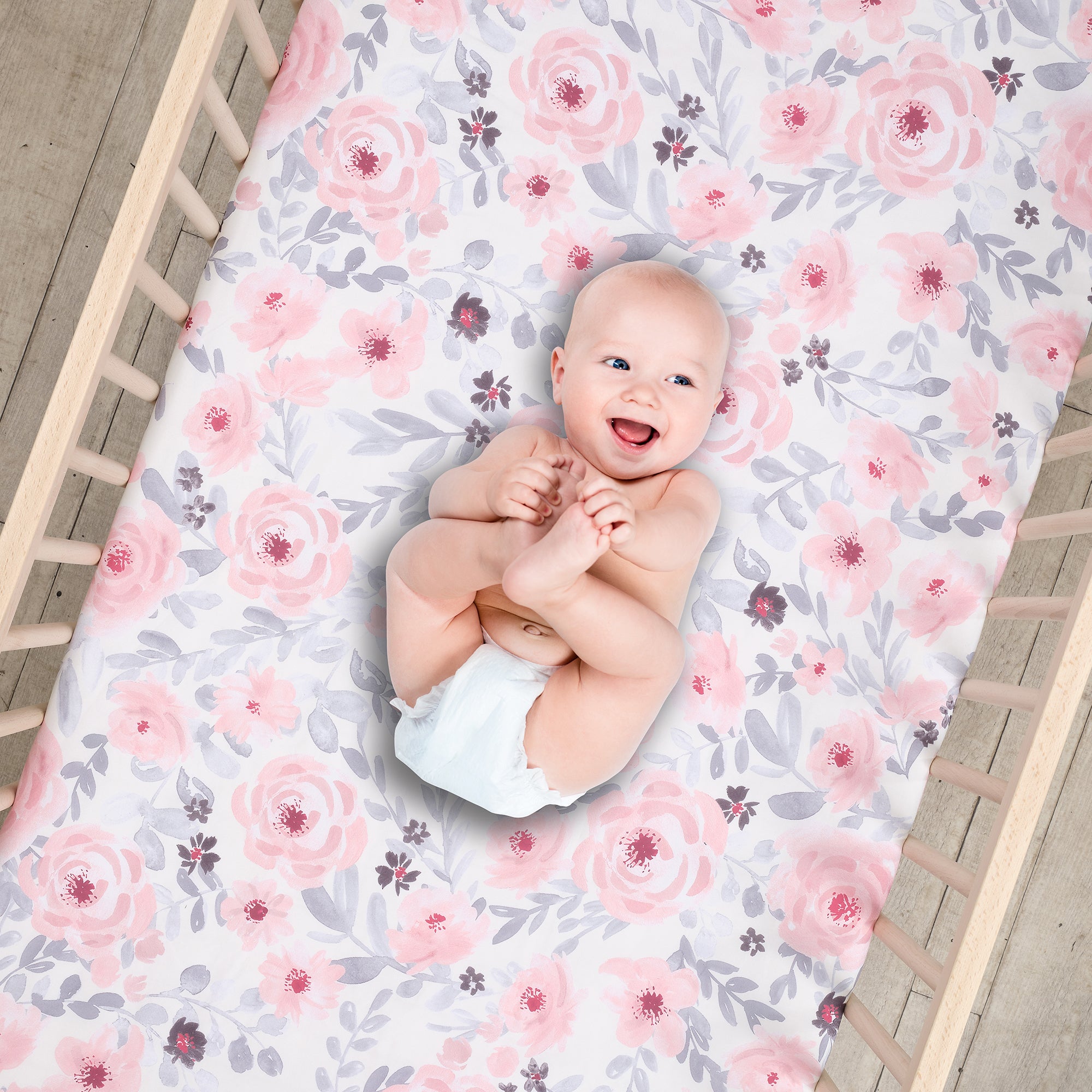 Floral 2-Pack Fitted Crib Sheet Set by Bedtime Originals