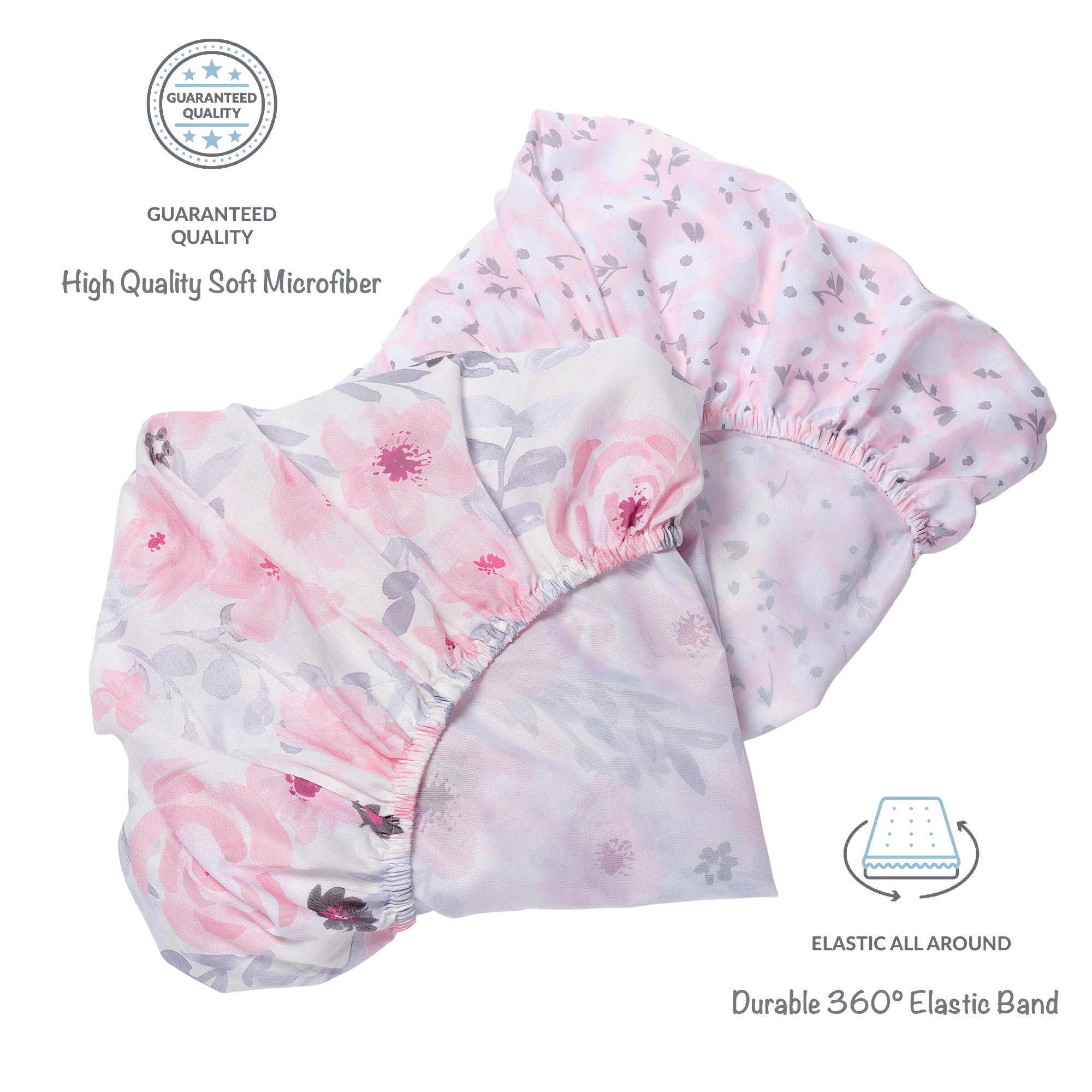 Floral 2-Pack Fitted Crib Sheet Set by Bedtime Originals