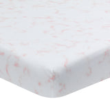 Signature Rose Marble Organic Cotton Fitted Crib Sheet by Lambs & Ivy