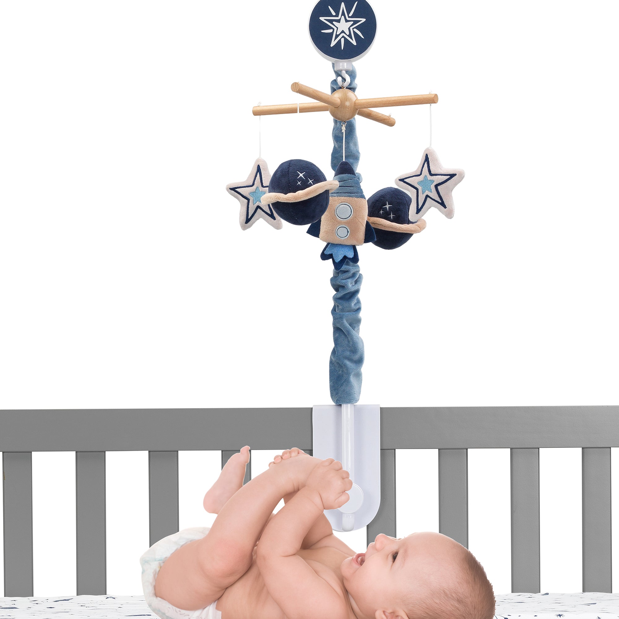 Sky Rocket Musical Baby Crib Mobile by Lambs & Ivy