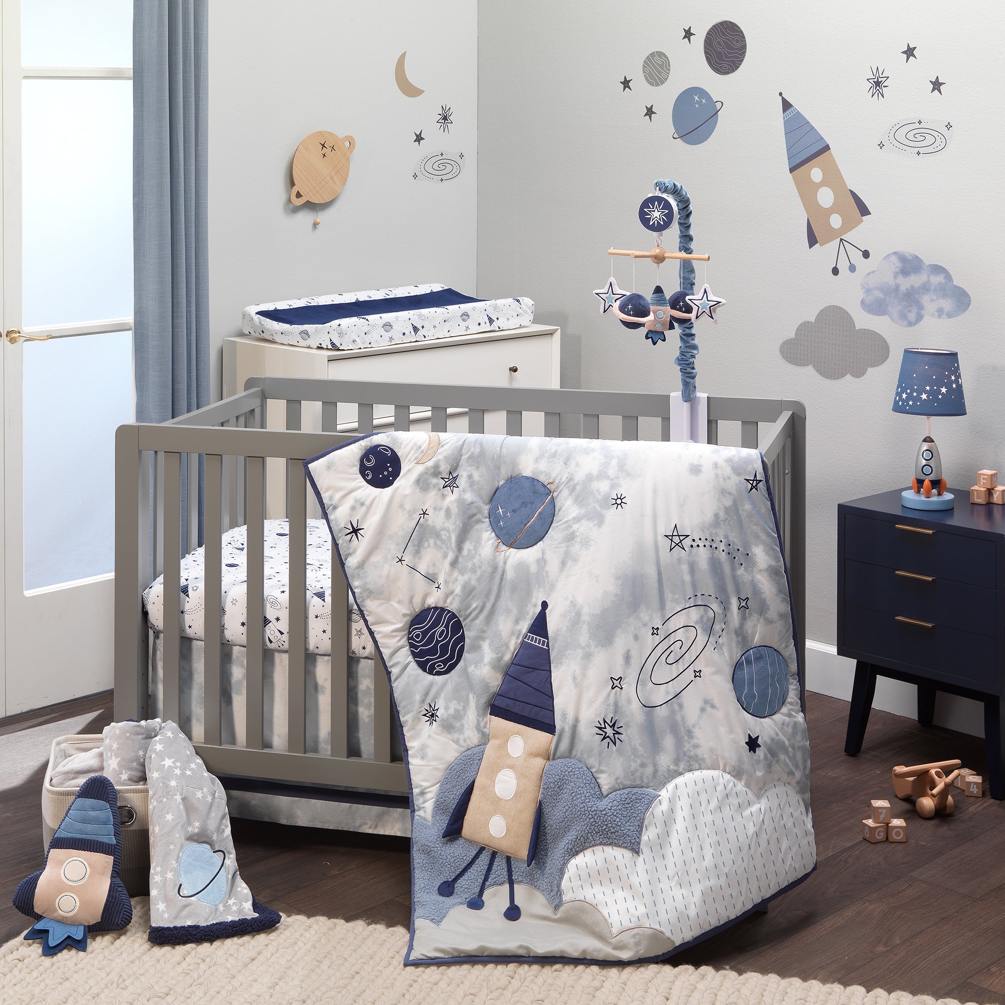 Sky Rocket Musical Baby Crib Mobile by Lambs & Ivy